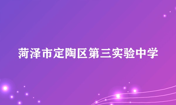 菏泽市定陶区第三实验中学