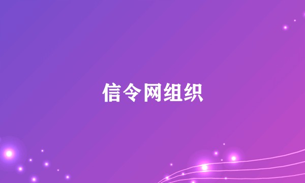 信令网组织