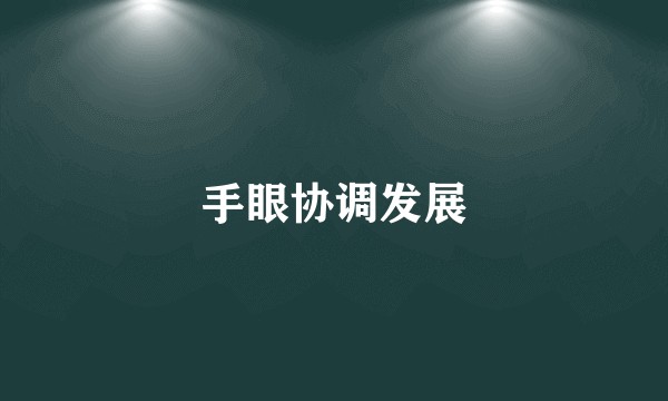 手眼协调发展