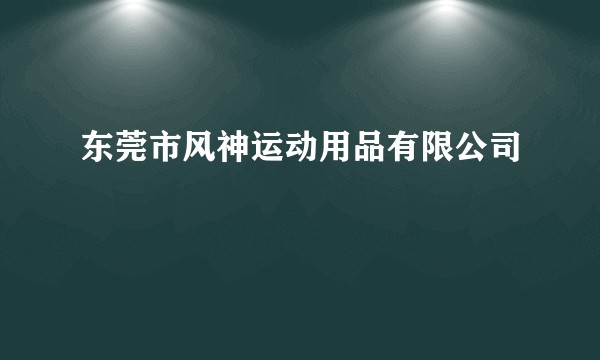 东莞市风神运动用品有限公司