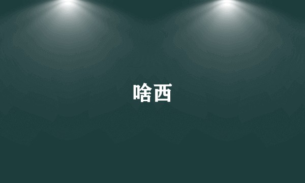 啥西