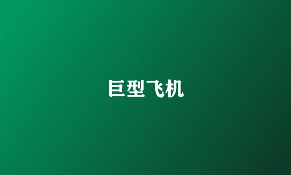 巨型飞机