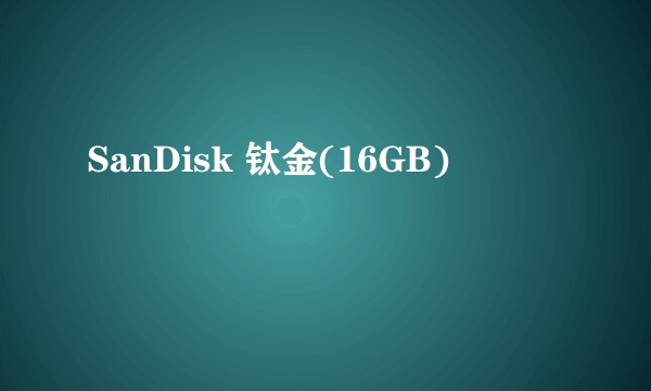 SanDisk 钛金(16GB)