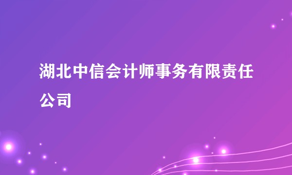 湖北中信会计师事务有限责任公司