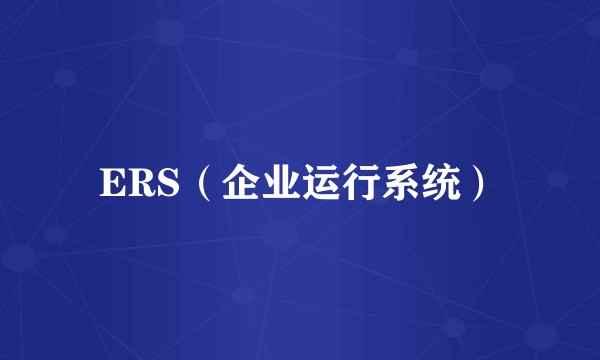 ERS（企业运行系统）