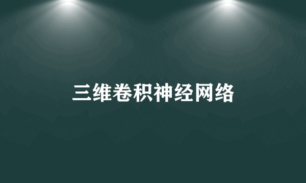 三维卷积神经网络