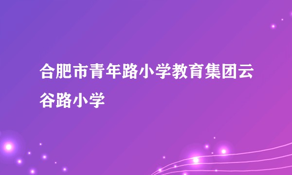 合肥市青年路小学教育集团云谷路小学