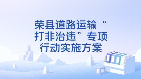 荣县道路运输“打非治违”专项行动实施方案