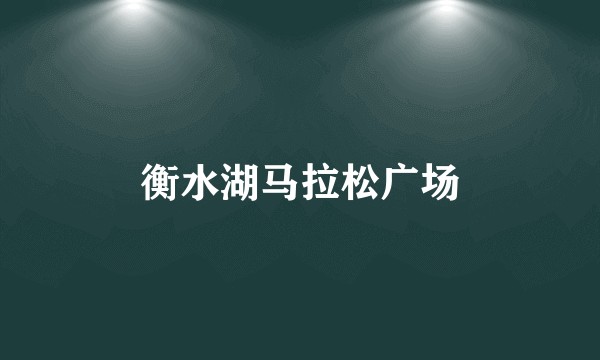 衡水湖马拉松广场
