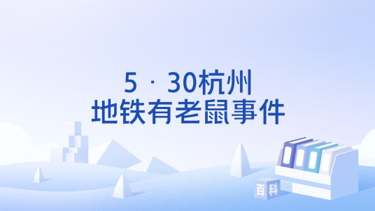 5·30杭州地铁有老鼠事件