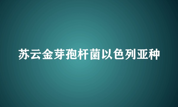 苏云金芽孢杆菌以色列亚种