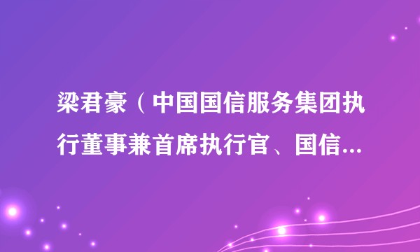 梁君豪(中国国信服务集团执行董事兼首席执行官、国信控股集团董事副总裁)