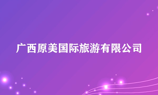 广西原美国际旅游有限公司