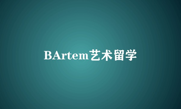 BArtem艺术留学