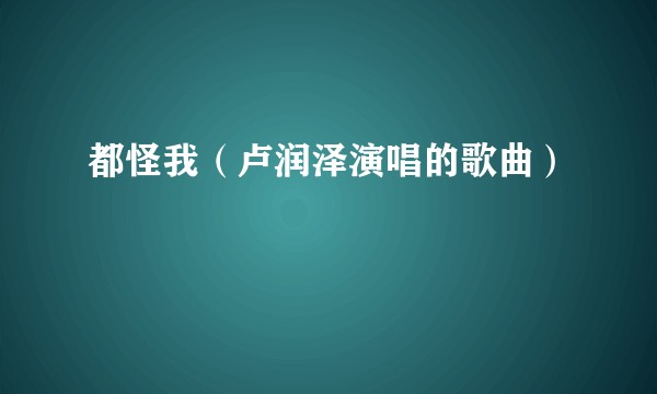 都怪我（卢润泽演唱的歌曲）