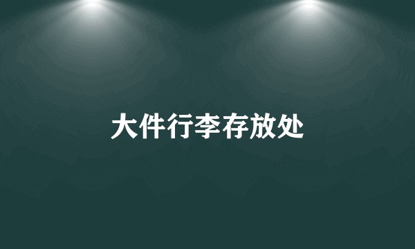 大件行李存放处