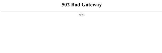 NGINX 502 Bad Gateway