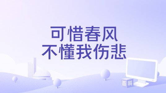 可惜春风不懂我伤悲（杨不乖演唱的歌曲）