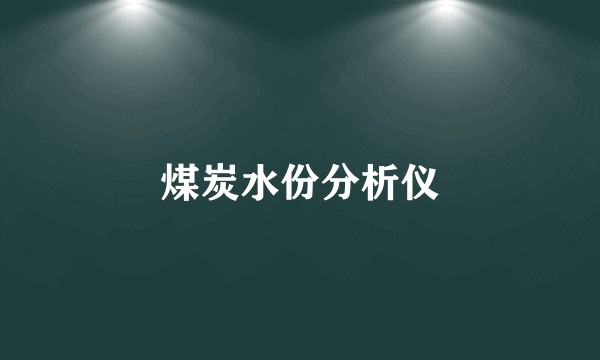 煤炭水份分析仪