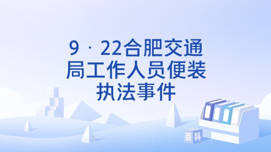 9·22合肥交通局工作人员便装执法事件