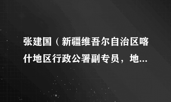张建国（新疆维吾尔自治区喀什地区行政公署副专员，地区公安局党委书记、局长、督察长）