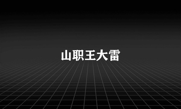 山职王大雷