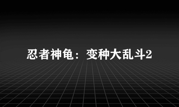 忍者神龟：变种大乱斗2