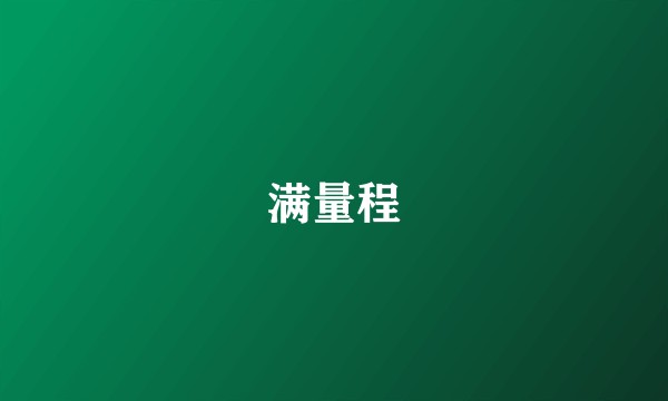 满量程