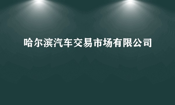 哈尔滨汽车交易市场有限公司