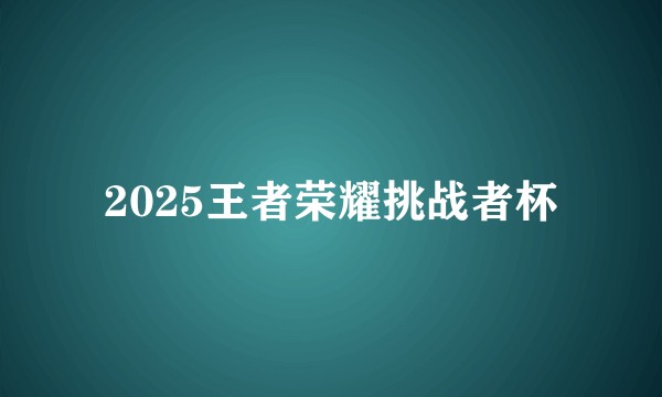 2025王者荣耀挑战者杯