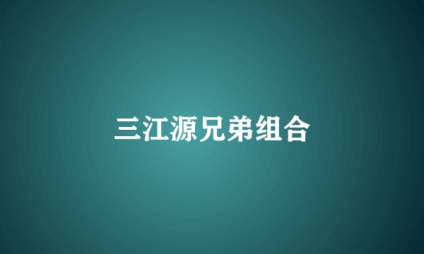三江源兄弟组合