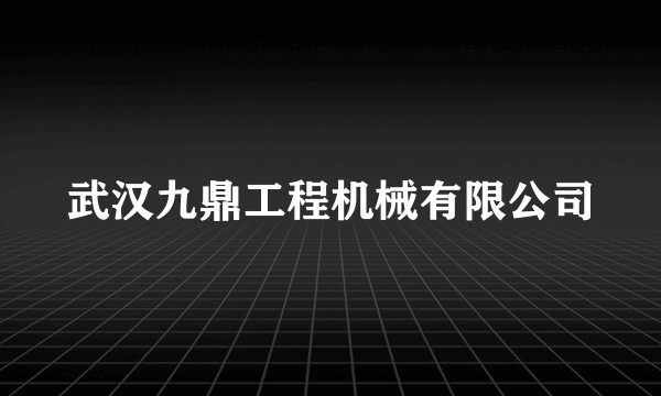 武汉九鼎工程机械有限公司