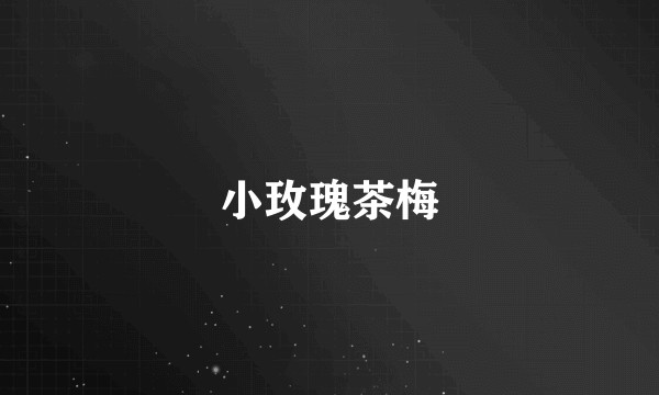 小玫瑰茶梅