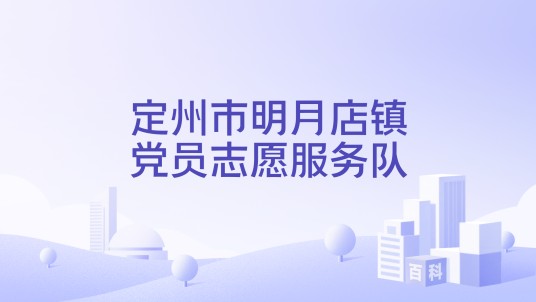 定州市明月店镇党员志愿服务队