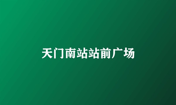 天门南站站前广场