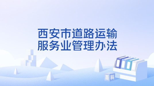 西安市道路运输服务业管理办法