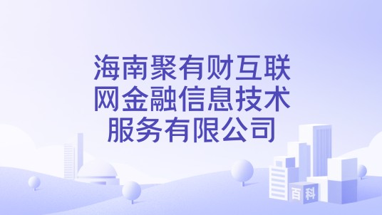 海南聚有财互联网金融信息技术服务有限公司