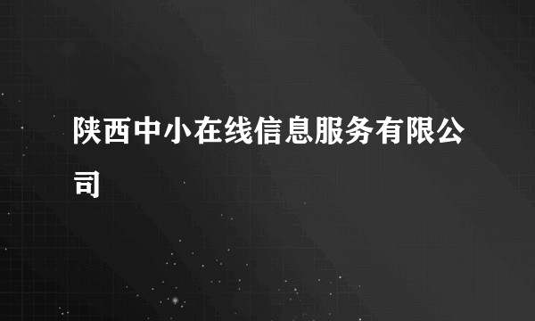 陕西中小在线信息服务有限公司