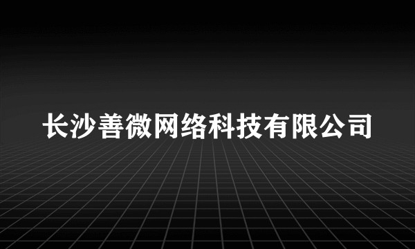 长沙善微网络科技有限公司