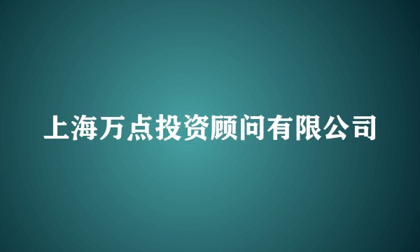 上海万点投资顾问有限公司