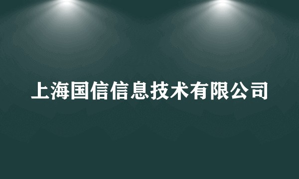 上海国信信息技术有限公司