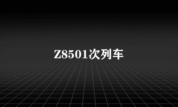 Z8501次列车