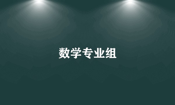 数学专业组
