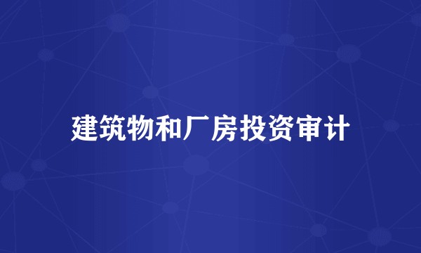 建筑物和厂房投资审计