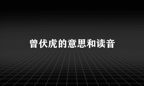 曾伏虎的意思和读音