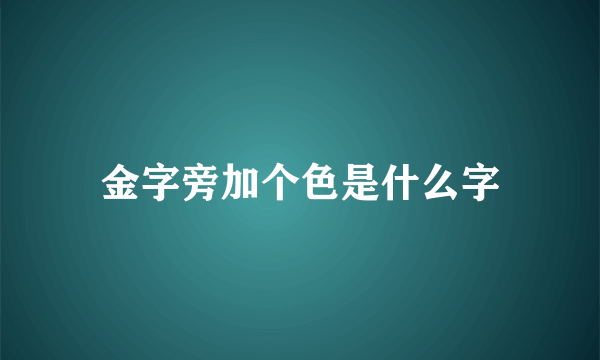 金字旁加个色是什么字