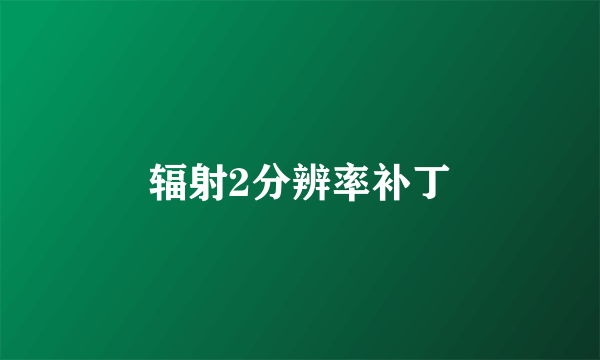 辐射2分辨率补丁