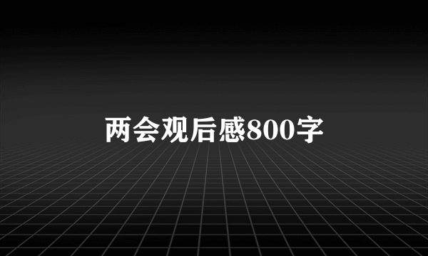 两会观后感800字