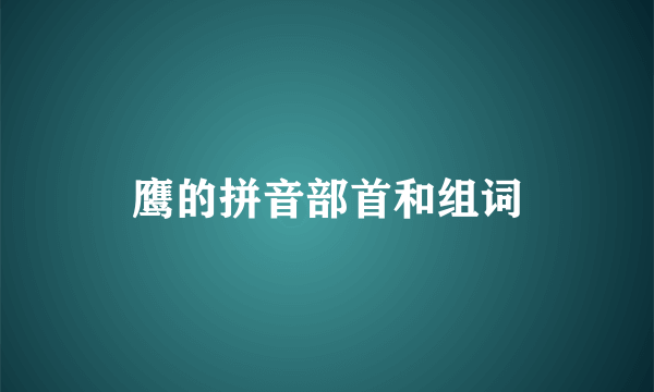 鹰的拼音部首和组词