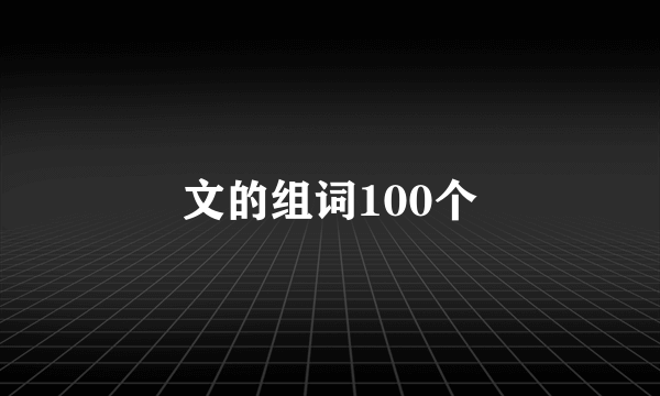 文的组词100个